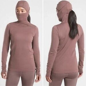 Athleta Tan and Brown Long Sleeve Tee